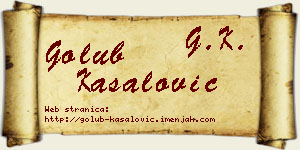Golub Kasalović vizit kartica